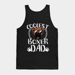 Glasses Coolest Boxer Dog Dad Tank Top